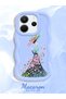 Redmi Note 14 4g Compatible Case Camera Protector Blue Silicone Couple Phone Case Girl Pattern - 2