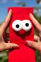 Unisex Red Fun Socks with Googly Eyes