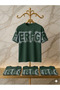 Men's Oversize T-Shirt 24-1 Suprem Combed Cotton Wide Fit Shadow Print Foerfger Black - Green - Gray