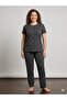 Summer Women's Patterned Combed Cotton Pajama Set