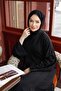 عباية حرير دبي مطرزة يدويًا - 6