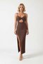 Women Sleeveless Knitwear Maxi Dress Turtleneck Cut Out Detail Beachwear Casual Daily Modern Stylish - 4