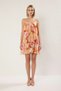 Women's A-Line V-Neck Flounce Floral Tulle Knitted Mini Dress Thin Straps Lined Short Casual Comfortable - 4