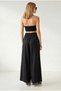 Women's Black Pocketed Skirt-Look Modal Trousers Pnt-19000414 - 5