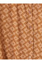 Lcw Modest Pink High Collar Patterned Belted Layered Dress - 7