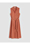Lcw Everyday Brown A-Line Modal Blend Shirt Dress - 5