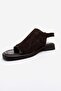 Burley Brown Suede Genuine Leather Flip-Flop Women's Sandals - 6