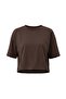 Premium - Sway Collection |   Brown Modal Crew Neck T-Shirt - 2