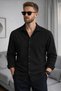 3-Piece Men's Ottoman Fabric Ribbed Shirt Set – Advantageous Package, Comfortable Fit, Seasonal Use - 2