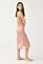 Luna Touch Slit Detailed Satin Nightgown Mink - 2