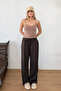 Women's Adjustable Waist Double Pocket Sweatpants Brown - Ms0001418 - 3
