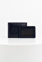 Porte Extra Card Holder Genuine Leather Men's Wallet Navy Blue - 3
