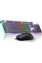 GK970 Wired Gaming Keyboard and Mouse Combo with RGB Backlit Keyboards for PC/Laptop/MAC (Black)