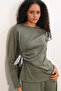 Women's Scarf Blouse Skirt Two-Piece Set - Çağla 1417 - 2