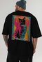 For the Love of Cats 72 Cats Printed Black Oversize T-Shirt 100% Cotton Unisex Cat Lover Premium Design - 6