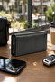 Genuine Leather Men's Wallet with Phone Holder, Large Size Card Holder, Multi-Compartment Hand Wallet, Black - 2