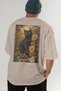 For the Love of Cats 89 Cat Printed Beige Oversize T-Shirt 100% Cotton Unisex Cat Lover Premium Design - 6