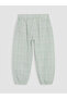 Lcw Kids Green Checkered Pants for Girls with Elastic Waist - 4