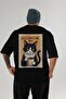 100 Cats for Cat Lovers Printed Black Oversize T-Shirt 100% Cotton Unisex Cat Lover Premium Design - 2