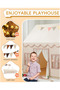 (cl280)Playhouse Play Tent for Kids-Portable with Padded Mat, Star Lights, Carry Bag, Kids Play Tent Indoor & Outdoor, Washable Kids Play House for Toddler - 2