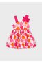 Flower-Detail Dress for Ages 4-10 - Fuchsia - 2