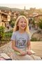 Girl's Embroidered 100% Cotton T-Shirt and Pleated Skirt 2-Piece Set - 4