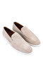 Men's Genuine Leather Beige Suede Loafer Shoes - 2