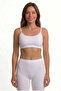 Women's Seamless Sports Bra with Pads, Gathering Effect, Thin Straps, Bustier