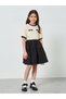 Teen Girls Contrast Trim Knit Top and Skirt Set