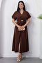 V-Neck Dress with Buckle at the Waist and Tie at the Back Grs4021 - 5