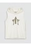 Two Mt Shop Quality Lcw Kids Ecru Hooded Star Printed Girls' Sweatshirt