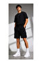 Men's Black Double Cargo Pocket Shorts Elastic Waist Casual Shorts - 2