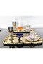 2 Pieces Baton Japanese Rose Gold Presentation Tray & Coffee & Cake/ Pastry Serving Tray 32cm - 7