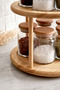 11 Piece Bamboo Lid Vacuum Sealed Glass Spice Jar Set with Rotating Bamboo Stand and Labels - 2
