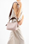 Virezza Knitted Handle Detailed Mini Bucket Powder Women's Shoulder and Crossbody Bag