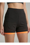 Women's Mesh Detailed Active Shorts with Inner Tights - 2