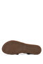 Women's Genuine Leather Black Flat Sandals - 3
