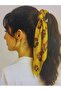Handmade Bandana with a Carnation Pattern on a Dark Mustard Background - 2