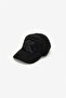 Felt Monogram Patch Cap Erkek Baseball Şapka Siyah - 2