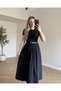 Women's Skirt Poplin Short Sleeve Belted Dress - 2