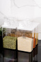 12-Piece 3000 ml Mica Food Container Set with Scale Lids, Transparent Acrylic with Labels, 3 Liter Legume Storage Container, Food Jar - 4