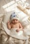 3-Pack 100% Cotton 3D Star Figured Two-Color Baby Beanie - Soft Textured Anti-Allergic Newborn V - 2
