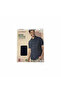 Men's Navy Blue Short Sleeve Linen Shirt - 3
