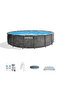 Greywood Prism Frame Above Ground Swimming Pool Set 457 x 122 cm with Filter Pump, Ladder