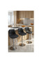 Adjustable Bar Stool Pu Leather With Back Rest Beautiful Design High Chair Counter Chair Kitchen Chair (White) - 4