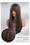 Long Straight Wig with Bangs for Women, Natural Soft Synthetic Heat Resistant Hair Wig for Wedding Cosplay Party Daily Wear, Brown, 60cm (24 inches) - 4