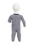 Navy Blue Striped Unisex Cotton Long Sleeve Snap-Front Baby Rompers Set of 3 - 3