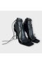 Women's Stone Detailed Ankle Strap Evening Dress Shoes Black - 3