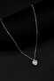 Silver Color Heart Charm Zircon Stone Necklace and Bracelet Set - 4