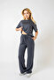 Modal Fabric Plain Bottom Top Smoked Set